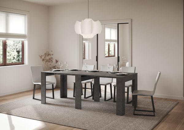 Consolle allungabile 90x25/181 cm Slick Antracite - immagine 4