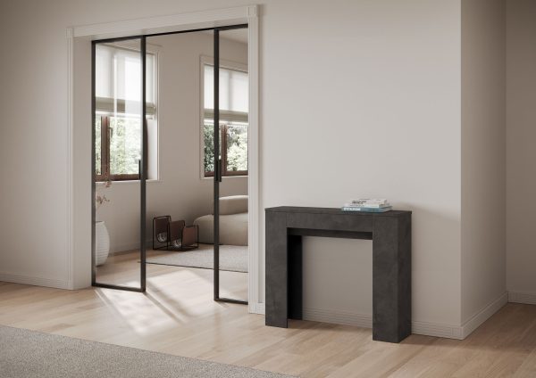 Consolle allungabile 90x25/181 cm Slick Antracite - immagine 3