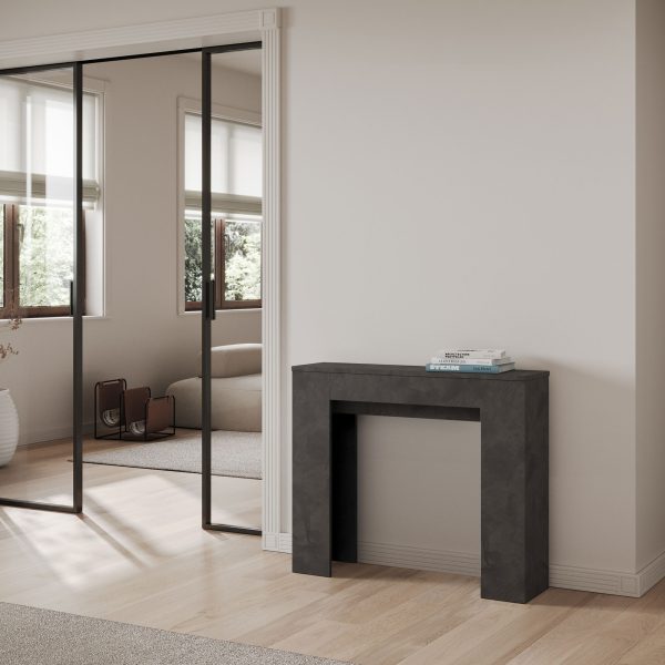 Consolle allungabile 90x25/181 cm Slick Antracite - immagine 2