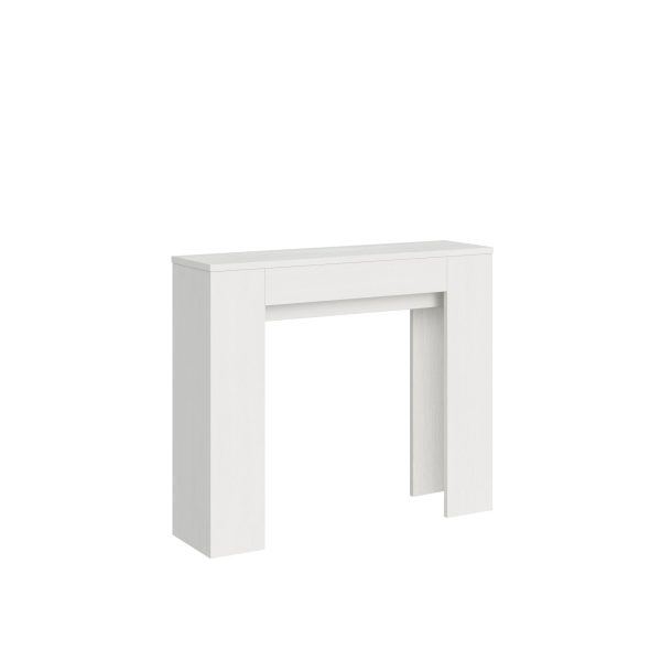 Consolle allungabile 90x25/181 cm Slick Bianco Frassino