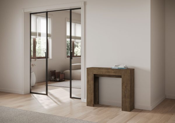 Consolle allungabile 90x25/181 cm Slick Noce - immagine 3