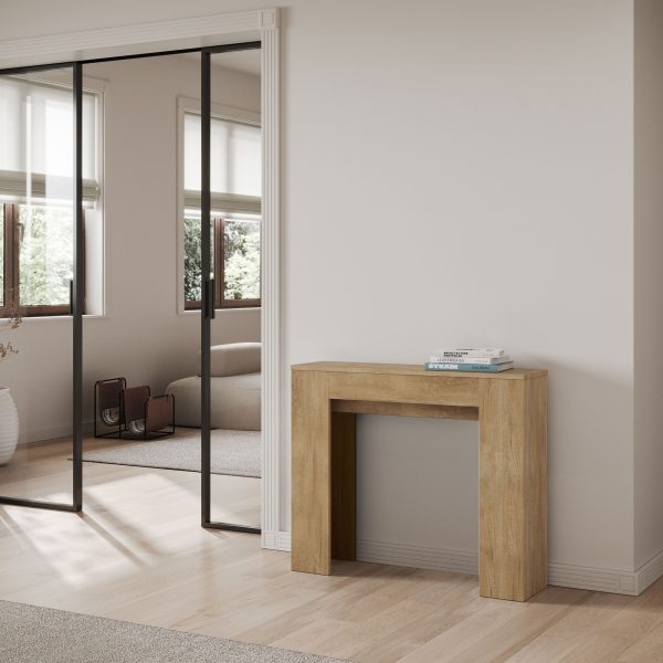 Consolle allungabile 90x25/181 cm Slick Quercia Natura - immagine 2