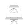 Tavolo allungabile 90x140/244 cm Volantis Premium Bianco Frassino telaio 4/C - immagine 5