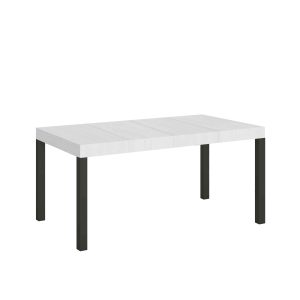 Tavolo allungabile 90x140/400 cm Everyday Premium bianco frassino telaio Antracite