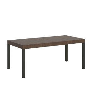 Tavolo allungabile 90x90/246 cm Everyday Premium Noce telaio Antracite