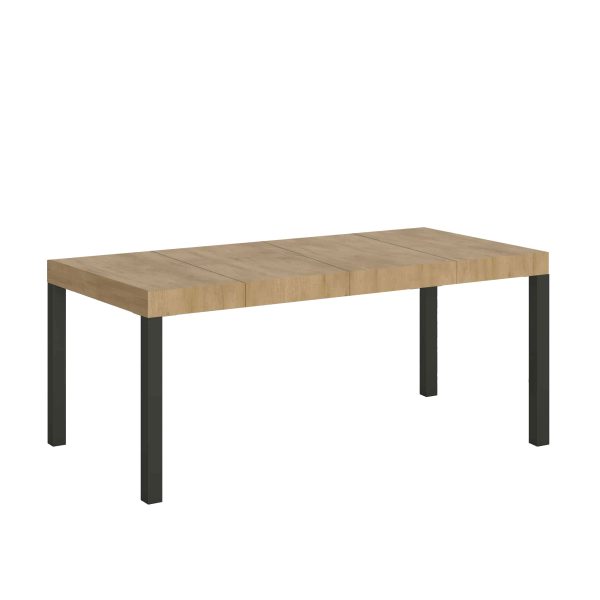 Tavolo allungabile 90x90/246 cm Everyday Premium Quercia Natura telaio Antracite