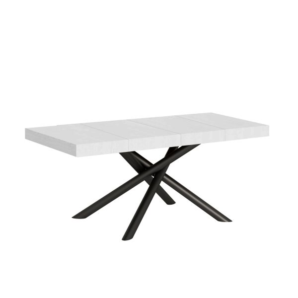 Tavolo allungabile 90x130/234 cm Famas Premium Bianco Frassino telaio Antracite