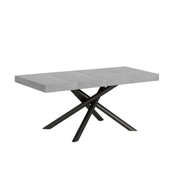 Tavolo allungabile 90x120/224 cm Famas Premium Cemento telaio Antracite