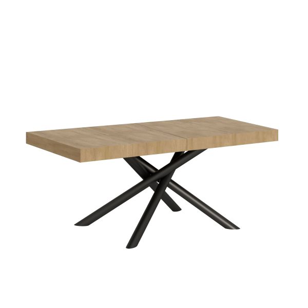 Tavolo allungabile 90x120/224 cm Famas Premium Quercia Natura telaio Antracite