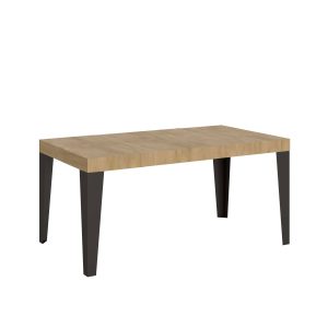 Tavolo allungabile 90x140/400 cm Flame Premium quercia natura telaio Antracite