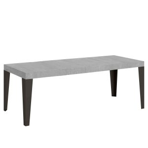 Tavolo allungabile 90x180/440 cm Flame Premium cemento telaio Antracite