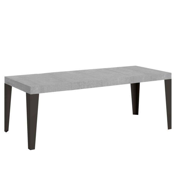Tavolo allungabile 90x160/420 cm Flame Premium cemento telaio Antracite