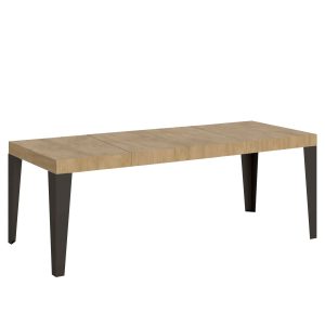 Tavolo allungabile 90x180/440 cm Flame Premium quercia natura telaio Antracite