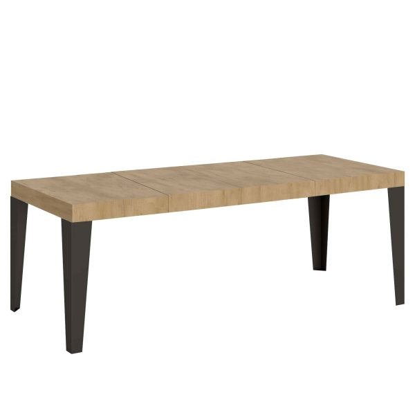 Tavolo allungabile 90x180/440 cm Flame Premium quercia natura telaio Antracite