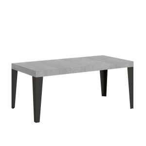 Tavolo allungabile 90x90/246 cm Flame Premium Cemento telaio Antracite