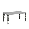 Tavolo allungabile 90X140/244 cm Karamay Premium Cemento telaio Antracite