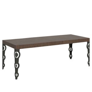 Tavolo allungabile 90x180/440 cm Karamay Premium noce telaio Antracite