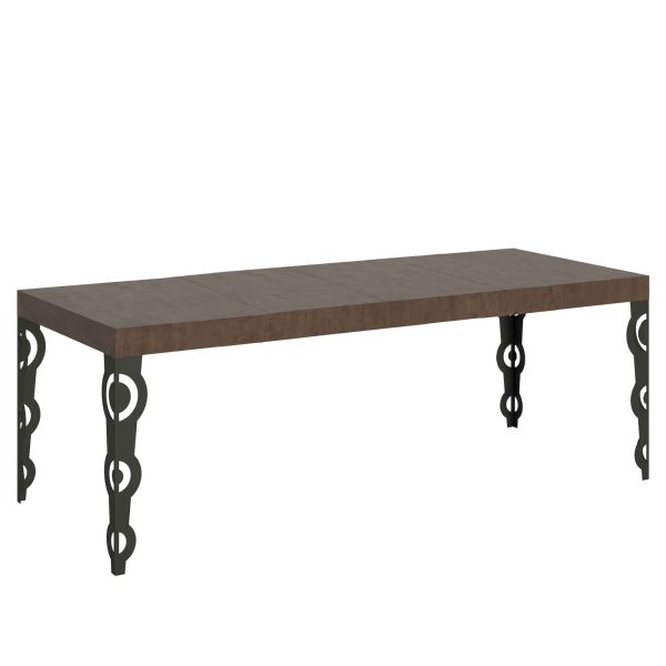 Tavolo allungabile 90x160/420 cm Karamay Premium noce telaio Antracite