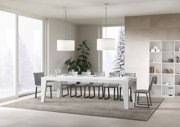 Tavolo allungabile 90x180/284 cm Naxy Premium Bianco Frassino - immagine 3
