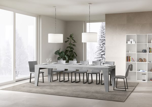 Tavolo allungabile 90x180/284 cm Naxy Premium Cemento - immagine 3