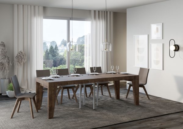 Tavolo allungabile 90x90/246 cm Naxy Premium Noce - immagine 3