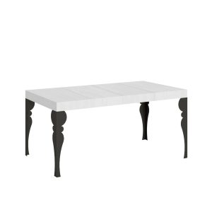 Tavolo allungabile 90x140/400 cm Paxon Premium bianco frassino telaio Antracite