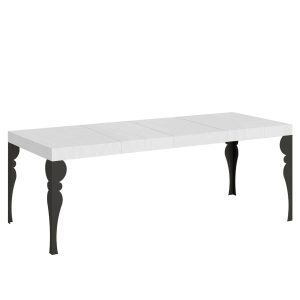 Tavolo allungabile 90x180/440 cm Paxon Premium bianco frassino telaio Antracite