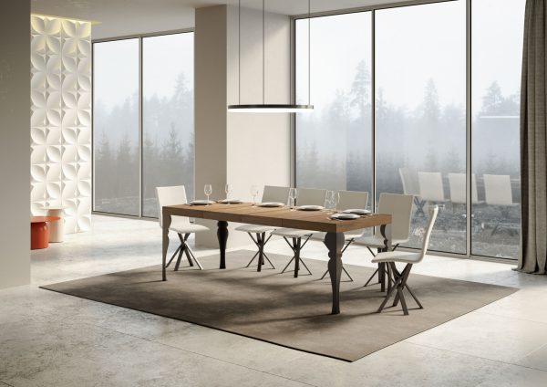 Tavolo allungabile 90x180/440 cm Paxon Premium quercia natura telaio Antracite - immagine 3