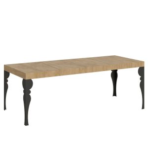 Tavolo allungabile 90x180/440 cm Paxon Premium quercia natura telaio Antracite