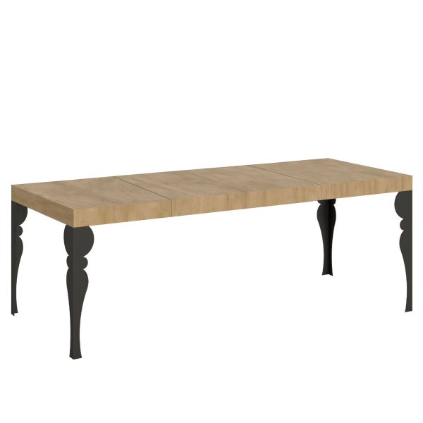 Tavolo allungabile 90x180/440 cm Paxon Premium quercia natura telaio Antracite