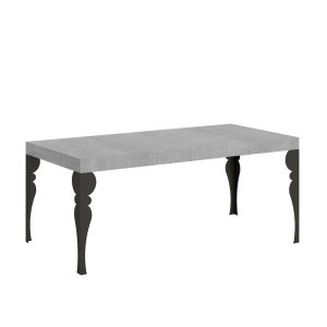 Tavolo allungabile 90x90/246 cm Paxon Premium Cemento telaio Antracite