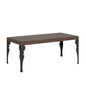 Tavolo allungabile 90x90/246 cm Paxon Premium Noce telaio Antracite