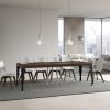 Tavolo allungabile 90x90/246 cm Paxon Premium Noce telaio Antracite - immagine 3