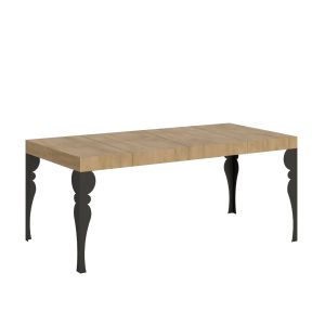 Tavolo allungabile 90x90/246 cm Paxon Premium Quercia Natura telaio Antracite