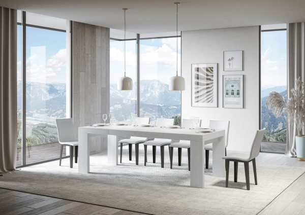 Tavolo allungabile 90x140/244 cm Roxell Premium Bianco Frassino - immagine 3