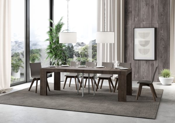 Tavolo allungabile 90x90/246 cm Roxell Premium Noce - immagine 3