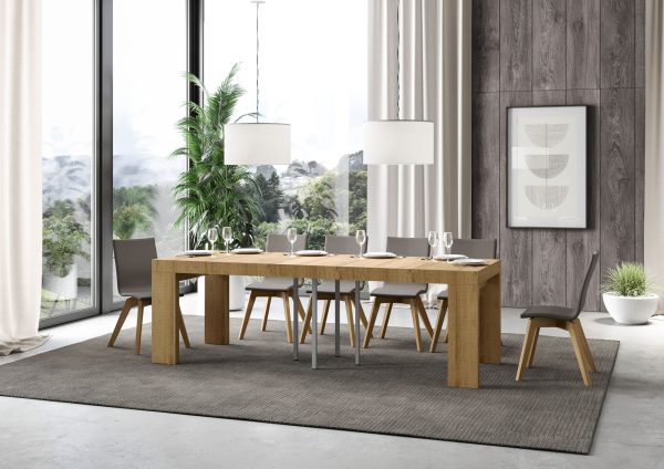 Tavolo allungabile 90x90/246 cm Roxell Premium Quercia Natura - immagine 3