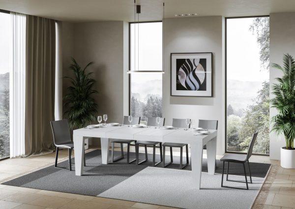 Tavolo allungabile 90x140/244 cm Spimbo Premium Bianco Frassino - immagine 3