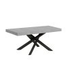 Tavolo allungabile 90x120/380 cm Volantis Premium cemento gambe antracite