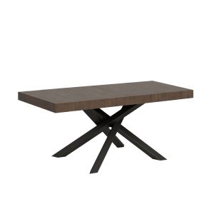 Tavolo allungabile 90x140/244 cm Volantis Premium Noce telaio Antracite