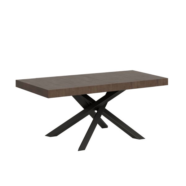 Tavolo allungabile 90x140/244 cm Volantis Premium Noce telaio Antracite