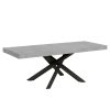 Tavolo allungabile 90x200/304 cm Volantis Premium Cemento telaio Antracite