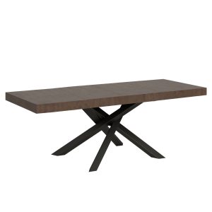 Tavolo allungabile 90x180/284 cm Volantis Premium Noce telaio Antracite