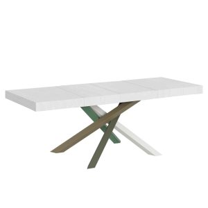 Tavolo allungabile 90x180/440 cm Volantis Premium bianco frassino telaio 4/A