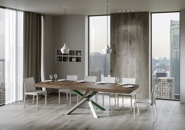 Tavolo allungabile 90x120/380 cm Volantis Premium noce gambe 4/A - immagine 3