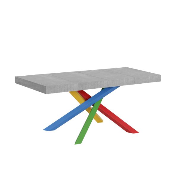 Tavolo allungabile 90x120/224 cm Volantis Premium Cemento telaio 4/B