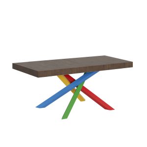 Tavolo allungabile 90x140/400 cm Volantis Premium noce telaio 4/B