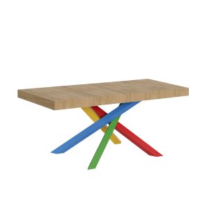 Tavolo allungabile 90x140/400 cm Volantis Premium quercia natura telaio 4/B