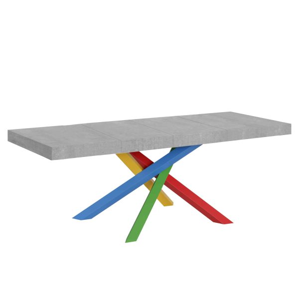 Tavolo allungabile 90x180/440 cm Volantis Premium cemento telaio 4/B