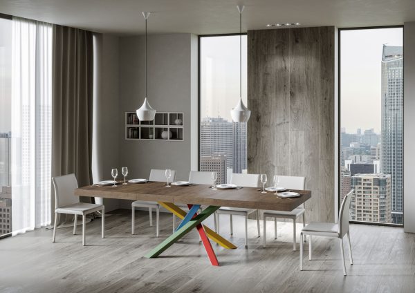 Tavolo allungabile 90x160/420 cm Volantis Premium noce telaio 4/B - immagine 3